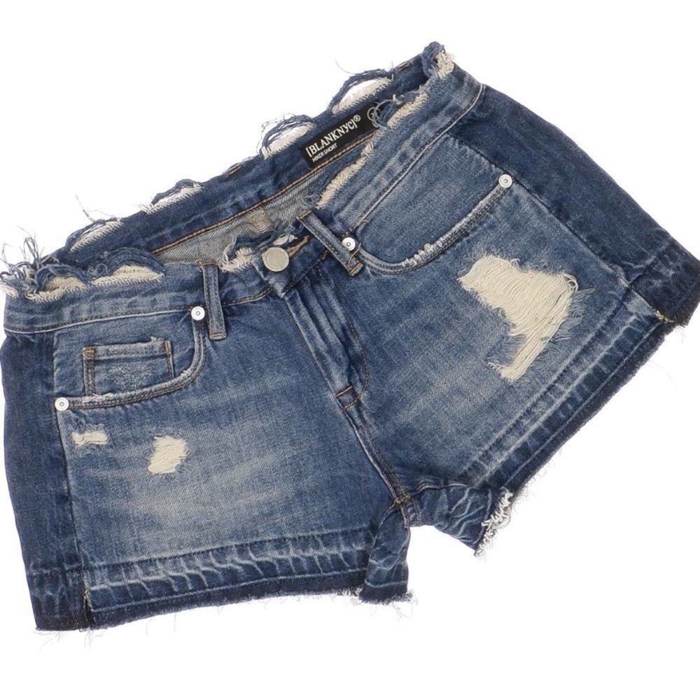 Hiker Shorts Size 25 Womens Cotton Distressed Released Hem - Picture 2 of 10